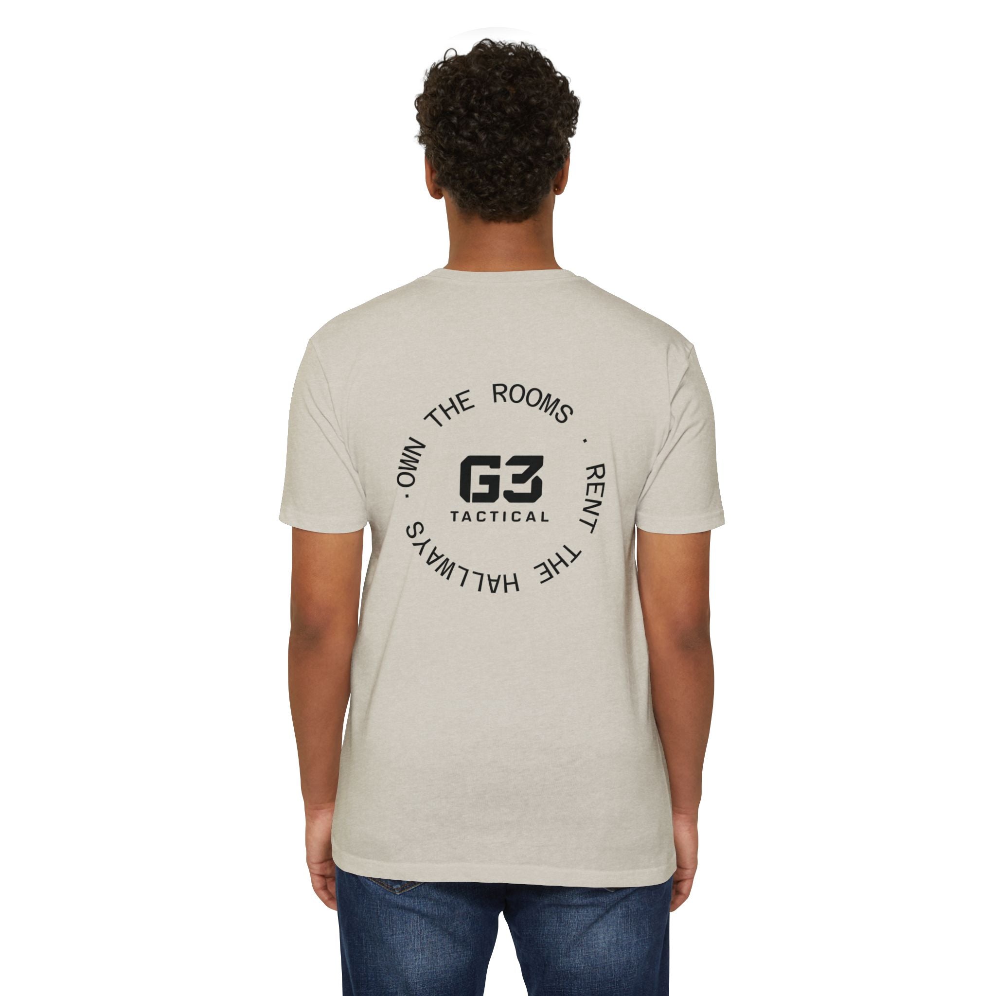 Own The Rooms CQB T‑Shirt — Minimal Back Graphic Tee