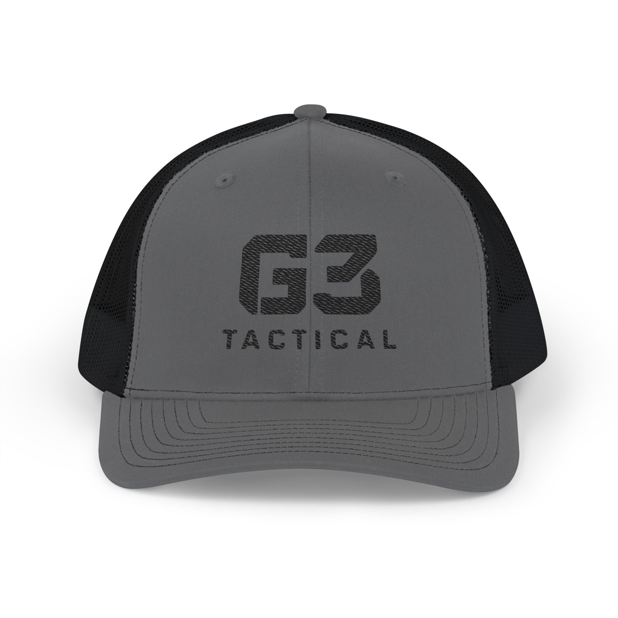 Tactical G3 Black Logo Snapback Mesh Trucker Hat