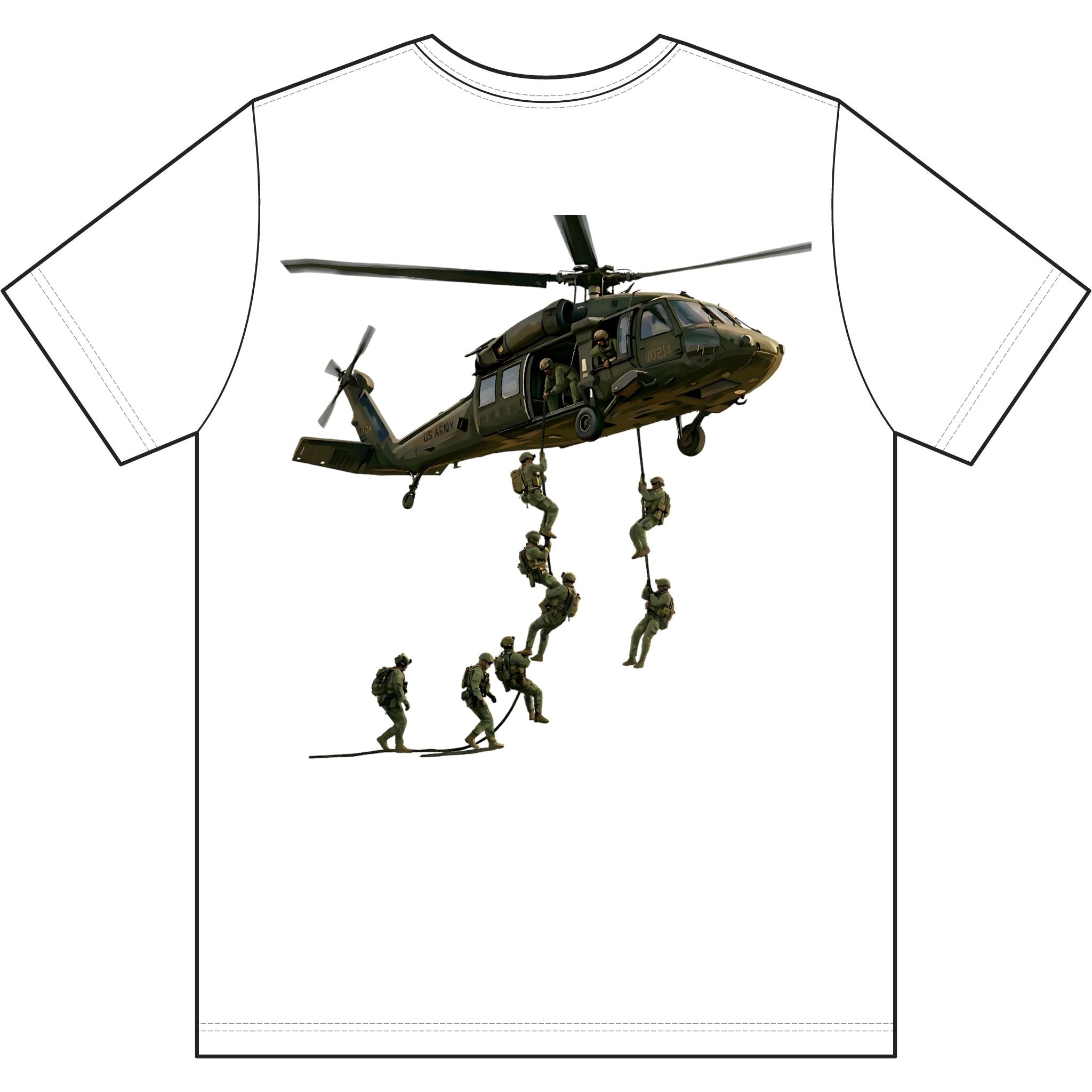 Tactical Helicopter Fast Rope Team Tee — Black Logo