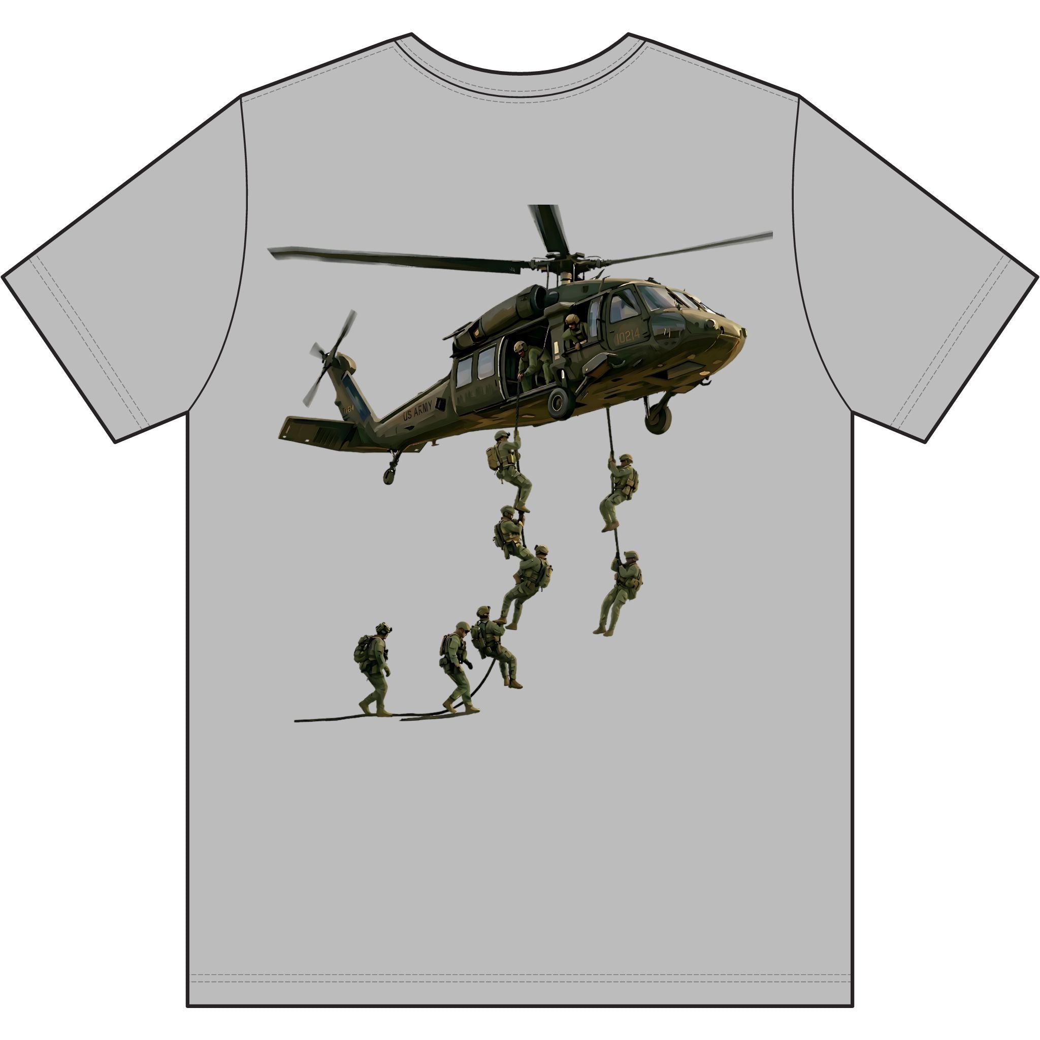 Tactical Helicopter Fast Rope Team Tee — Black Logo