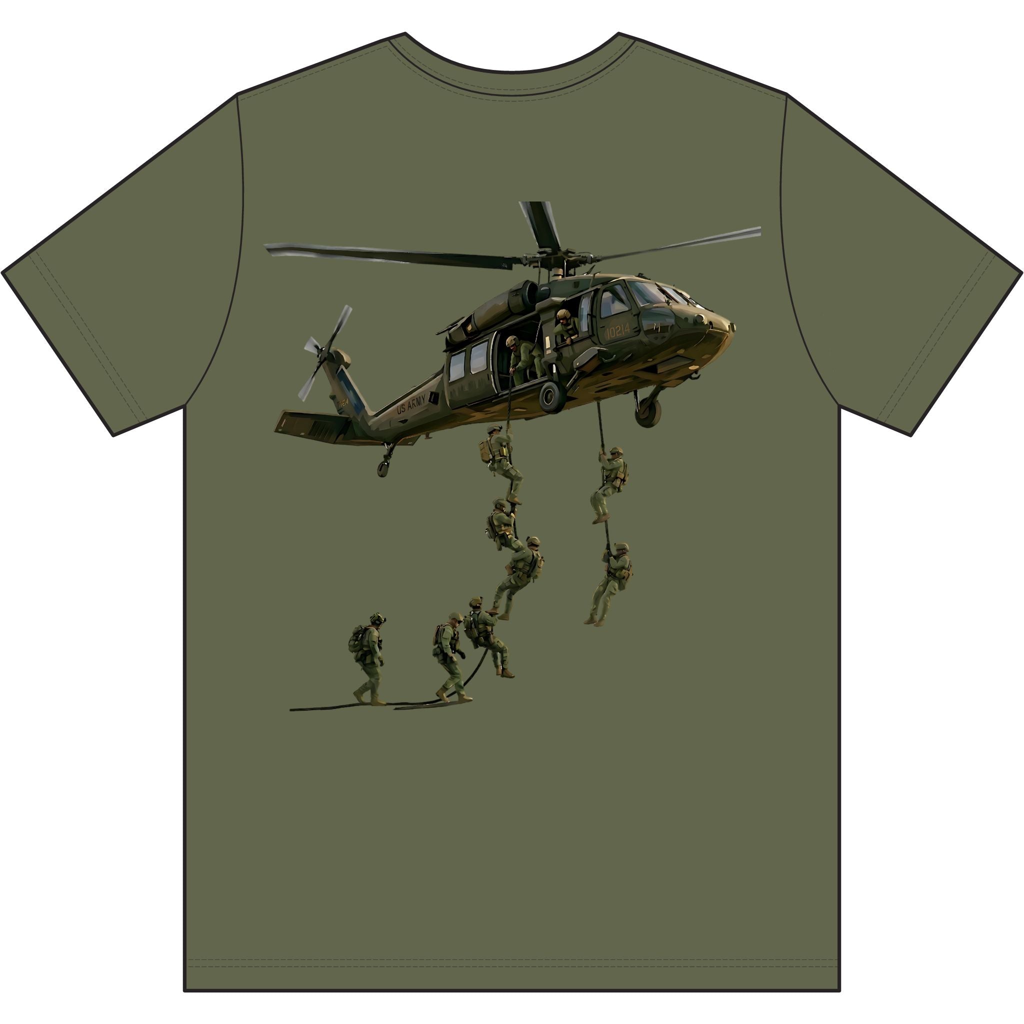 Tactical Helicopter Fast Rope Team Tee — Black Logo