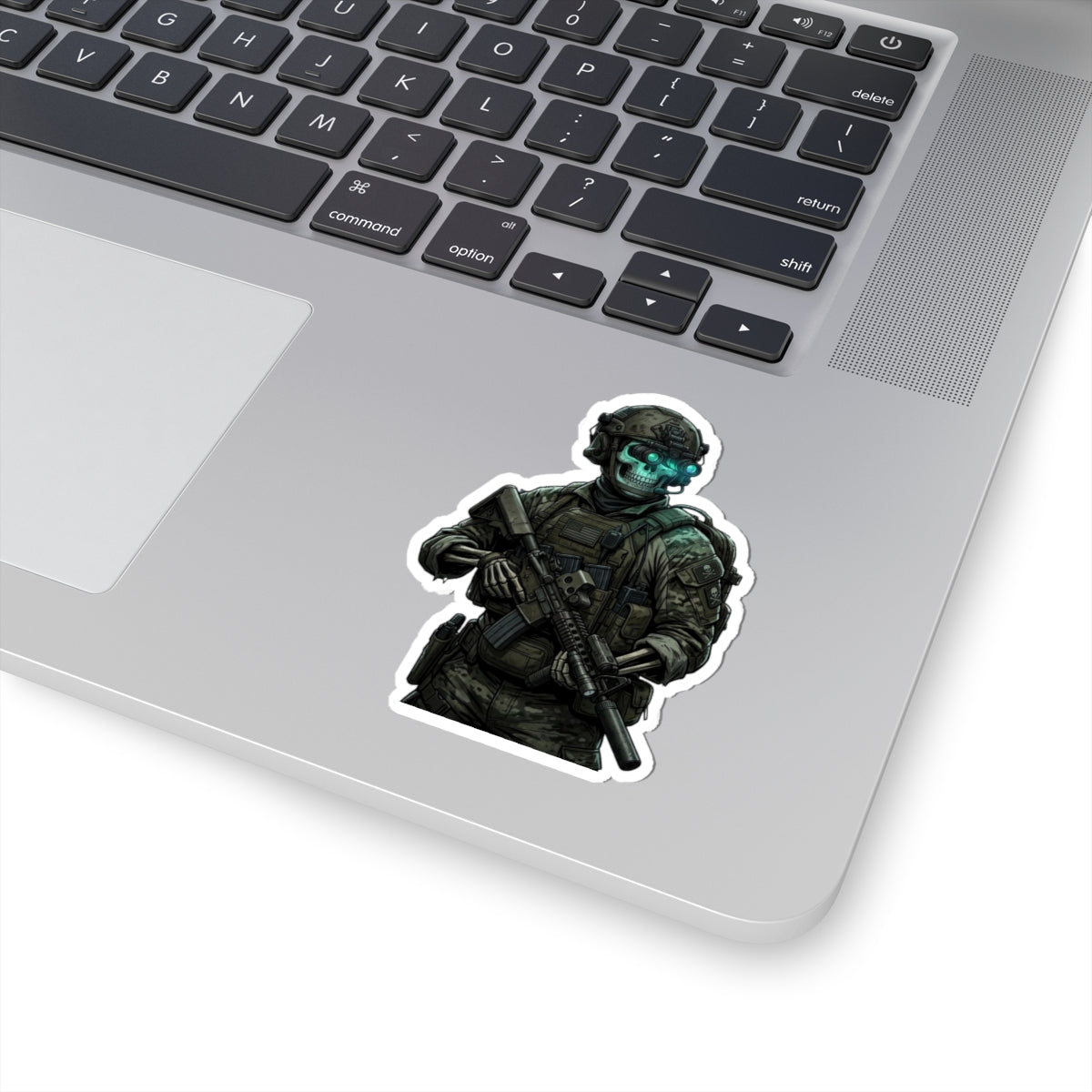 Ghost Soldier Tactical Sticker — Military Skull Operator Kiss-Cut Decal