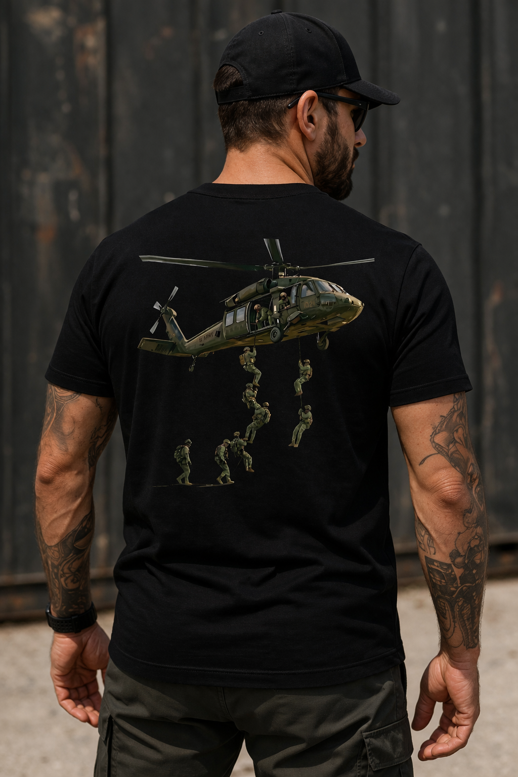 Tactical Helicopter Fast Rope Team Tee - White Logo