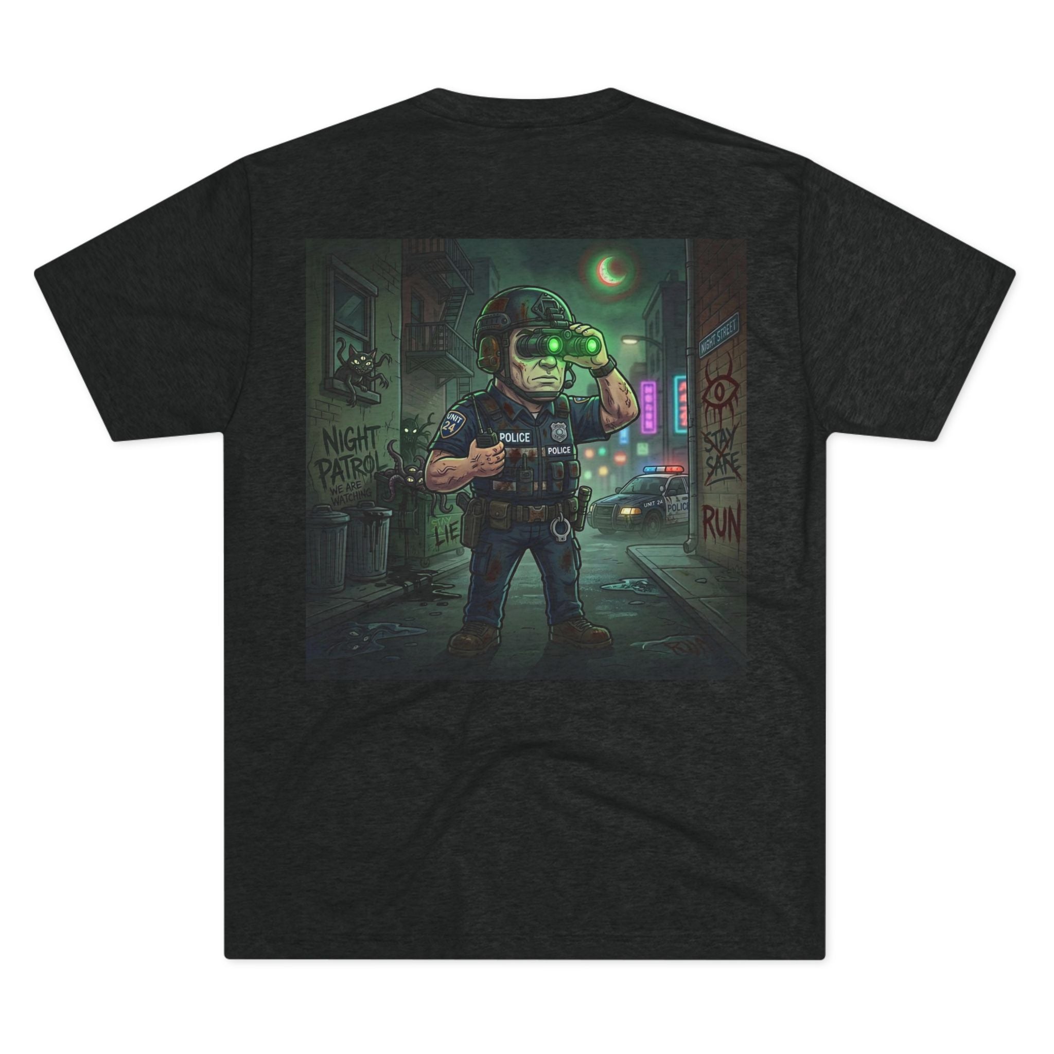 Tactical Night Patrol Tee — G3 Logo Police Officer Night Vision Graphic Tee